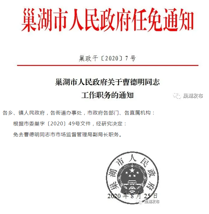 巢湖市市国家税务局最新人事任命，推动税务事业迈上新台阶